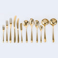 Luxury 304 Stainless Steel Dinnerware Gold Plated Cutlery