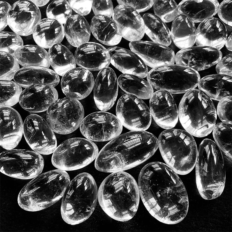 Wholesale Nature Healing Crystal Gravel Clear Quartz Tumbled Stones For Fengshui