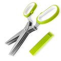 Herb Scissors With 5 Blades and Cover Cool Kitchen Gadgets Cutting Shredded Lettuce Cilantro Fresh Onion
