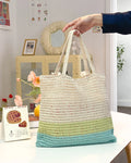 Custom Design Logo Shoulder Cotton Mesh  Lady Hand Beach Travel Shopping Women's Tote Designer Crochet Bags