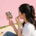 Handheld Makeup Mirror Makeup square Mirror with Handle Hand Mirror for Girls