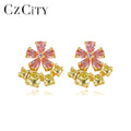 CZCITY Top Fashion Sterling Silver Huggie Woman Set 2026 Statement Jewelry Women's Earing Gold Plated Fine Jewelry Earring