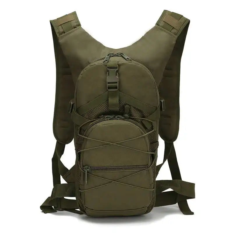 Camouflage PVC Lining  Hydration Backpack for Outdoor Sports Tactical Cycling Camping Hiking Zipper Closure Unisex Vintage Style