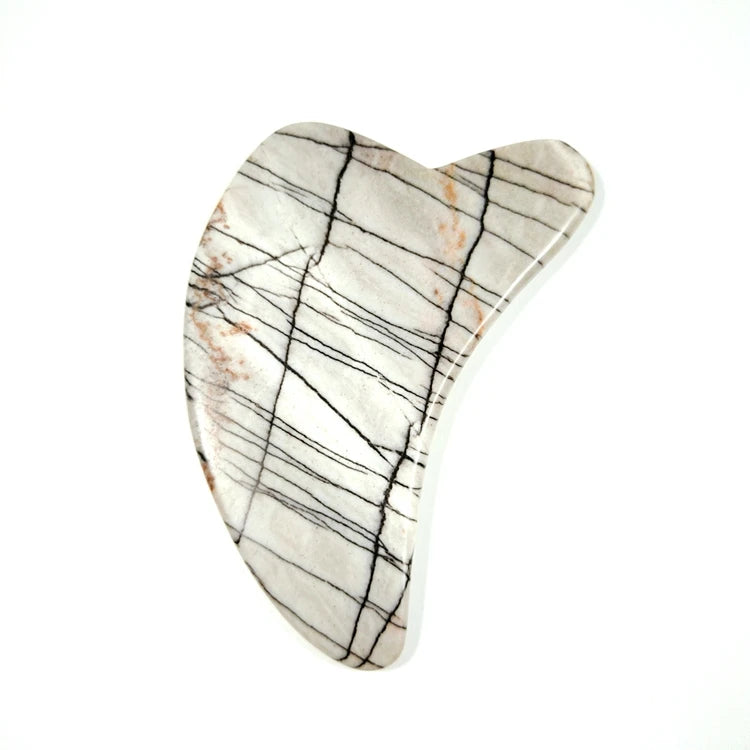 2026 New Natural Picasso Jasper guasha Board Stone Body Massage Tool Jade Gua Sha Rose Quartz Guasha Stone