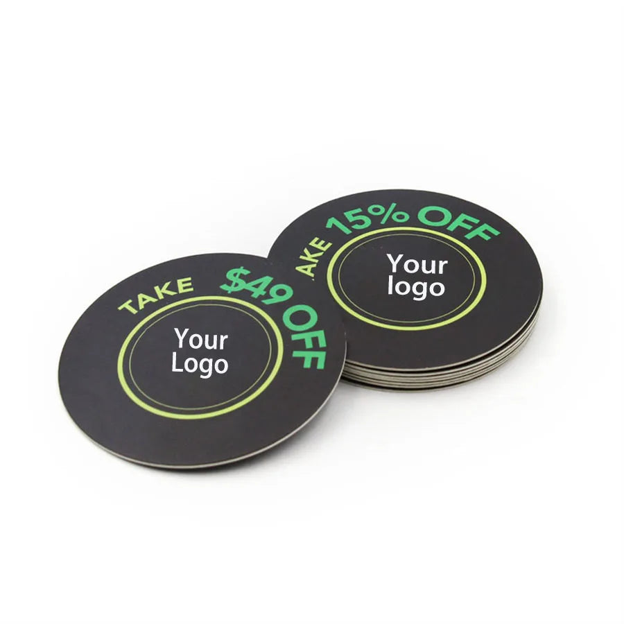 Supplier Wholesale Bar Drink Coaster Customized Printed Cardboard Pulp Board Tissue Absorbent Eco-Friendly Nordic Style