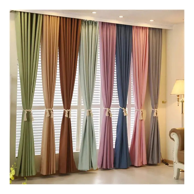 Innermor  Modern Style Solid Rideaux Living Room Bedroom Window Blackout Cloth Curtain