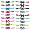 Wholesales Colorful Crystal Beaded Bracelets Rainbow Adjustable Braid Butterfly Bracelet to My Daughter