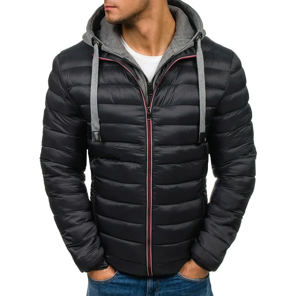 Men's Winter Coat New Fashion Cotton-padded Jacket Lightweight Short Hooded Cotton-padded Jacket