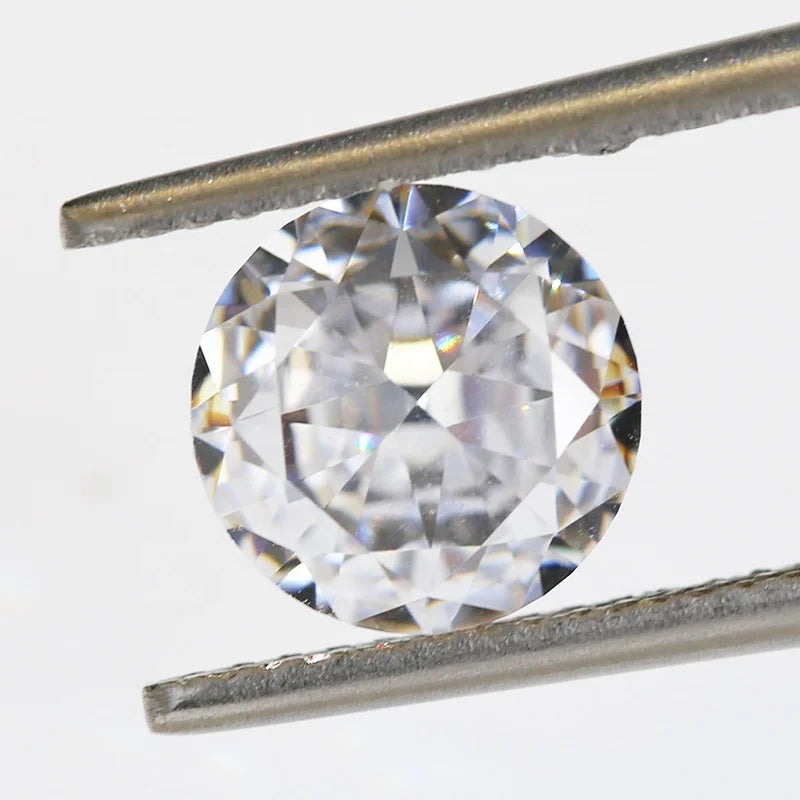 5A Quality CZ White Custom Cubic Gemstone Round Ice Crushed Cut Cubic HOLYCOME Zirconias Stones