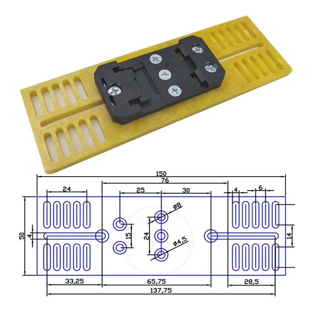 Din Rail Fixed Clamp Fasten Clip Mounting Plate With Mounting Slot For The Device Installation Onto 35 mm Din Rail