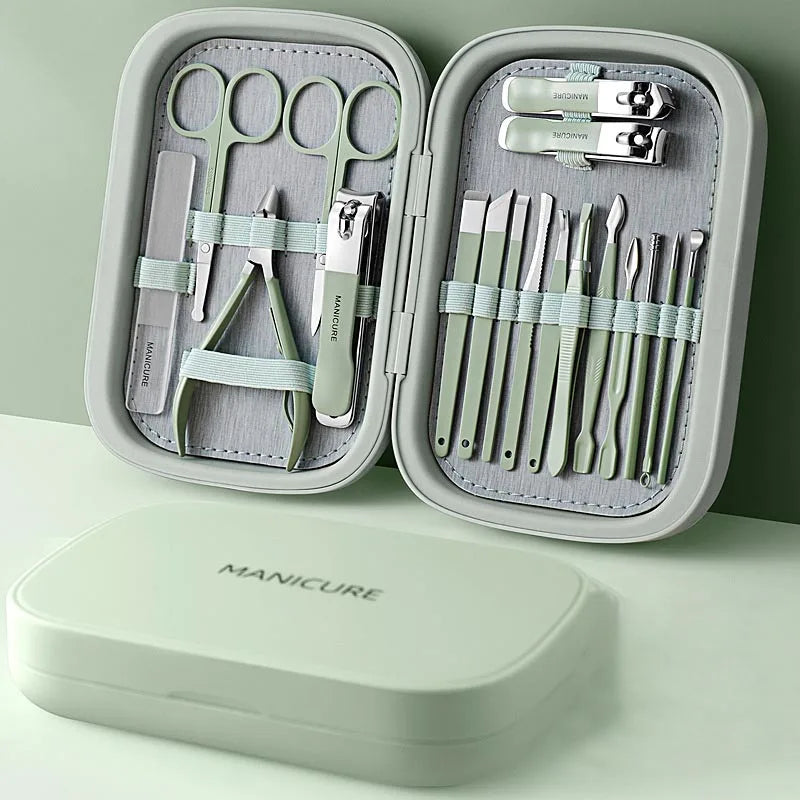 9 Pcs Professional Nail Clippers Kit Pedicure Tools Kit Women Grooming Kit Manicure Set for Travel and Home
