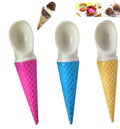 No-Slip Handle Plastic Cone-shaped Ice Cream Scoops for Ice Creams Cookies Doughs and Melons