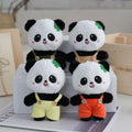 Plush Overalls Big Panda Soft Plush Toy Keychain Small Panda Accessories Stuffed Animal Toys for Backpack Bag Charms