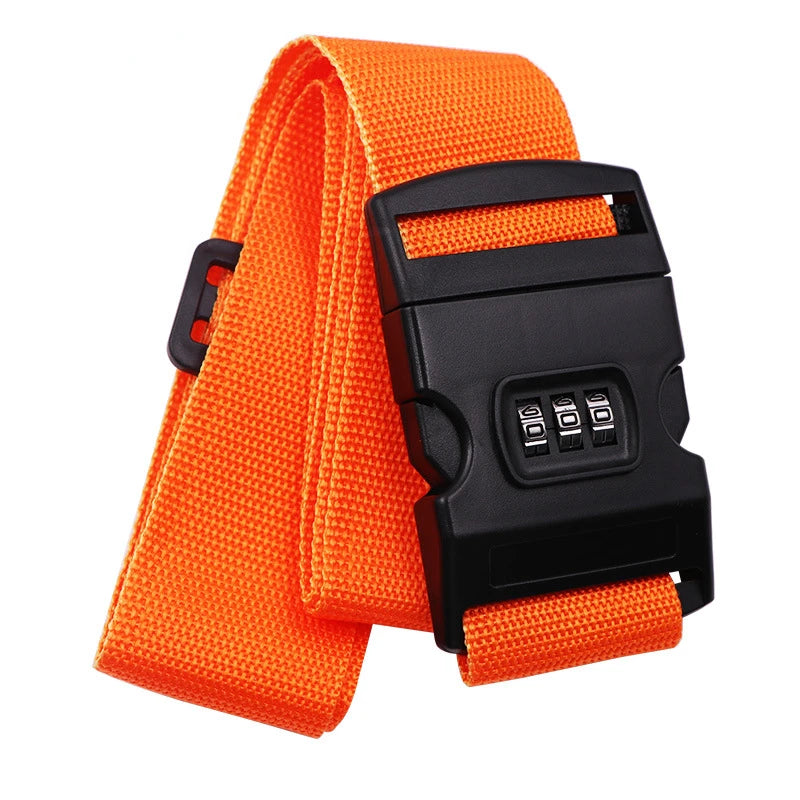 Polyester 5*180 CM Custom Luggage Belt Strap With Coded Lock for Suitcase Fixed Adjustable Belt Luggage Strap With Password Lock