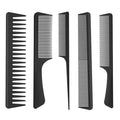 Hot Sale Anti-static Salon Hairdressing Combs Professional Plastic Hair Cutting Comb Custom Logo 5Pcs Barber Combs Set