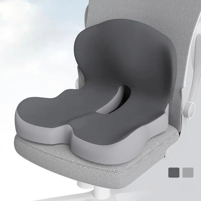 Ergonomic Design Memory Foam One-piece Seat Cushion Backrest Student Office Chair Cushion Car Waist Butt Pad