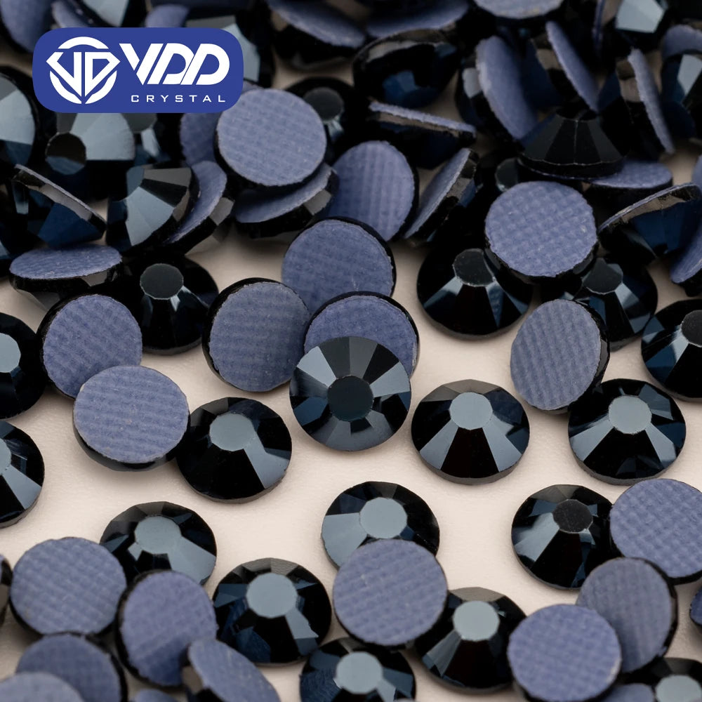 VDD 171 Metallic Dark SS6-SS30 Hot-Fix Glass Crystal Rhinestones Flatback Strass Stones for DIY Clothes Garment Decorations