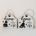 Wooden Pet Dog Sign Plaque  Funny Hanging Wood Plaque Porch Decorations Wooden Signs