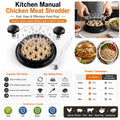 Custom Logo Large Chicken Meat Shredder with Clear Lid Newest Upgrade Non-Slip Meat & Poultry Tool