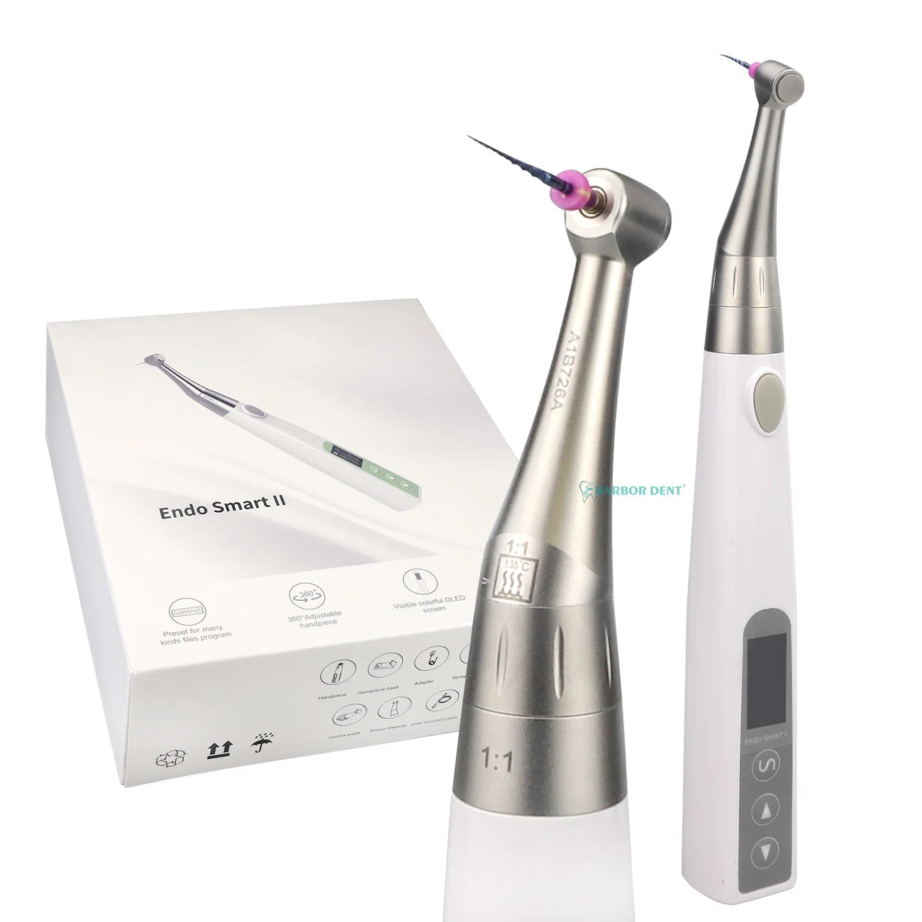 Smart Built Apex Locator Dental Wireless Endo Motor Handpiece 360Â° Adjustable Root Canal Treatment LCD Display Electricity