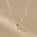 Fashion Jewelry 925 Sterling Silver Heart Gold Plated Necklaces Small Round Ball Bead Chain for Women Valentine's Mother's Day