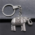 WYSIWYG 38x48mm Antique Silver Plated Antique Bronze Plated Zinc Alloy Elephant Keychain Accessories P2-ABD-C10809