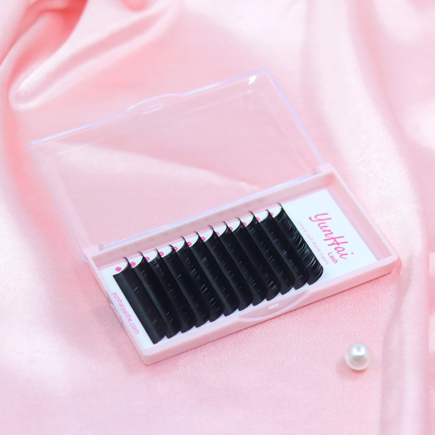 Yunhai Private Label Silk Lashes Volume 0.03 0.05 Lash Tray Individual Premium Eyelash Extensions Cashmere Eyelashes Extension