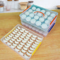 Sealable Plastic Eco-Friendly Dumpling Mould-Freezer-Safe Kitchen Food Box for Storing Homemade Frozen Dumplings for Presents