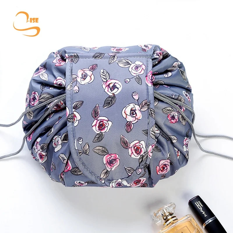 Large Capacity Portable Travel Casual Storage Waterproof Quick Pack Woman Girl Makeup Bag Drawstring