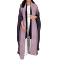2025 Open Long Style Free Size Gradient Color Pleated Soft Material batwing Sleeve Muslim Women Maxi Abaya