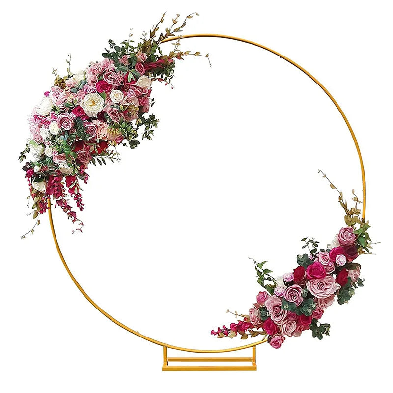 Wedding Arch Outdoor Balloon Rack Lawn Wedding Flower Door Props Iron Ring Festival Balloon