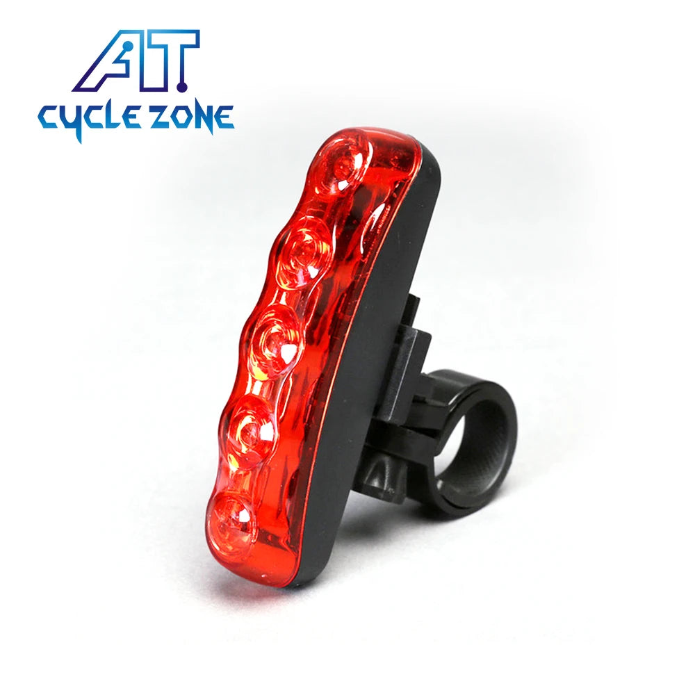 RTS Factory Selling 5LED Long Tail Bike Light String Mountain Road Vehicles at Night Laser Safety Warningred Light Bike MegaBDM