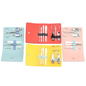2026 New Professional Personal Care Manicure Set 7 Pcs Grooming Kit With Leather Bag