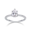 S925 Sterling Silver Moissanites Ring Women's Fashion Classic Luxury Wedding Moissanite Closed Ring Jewelry