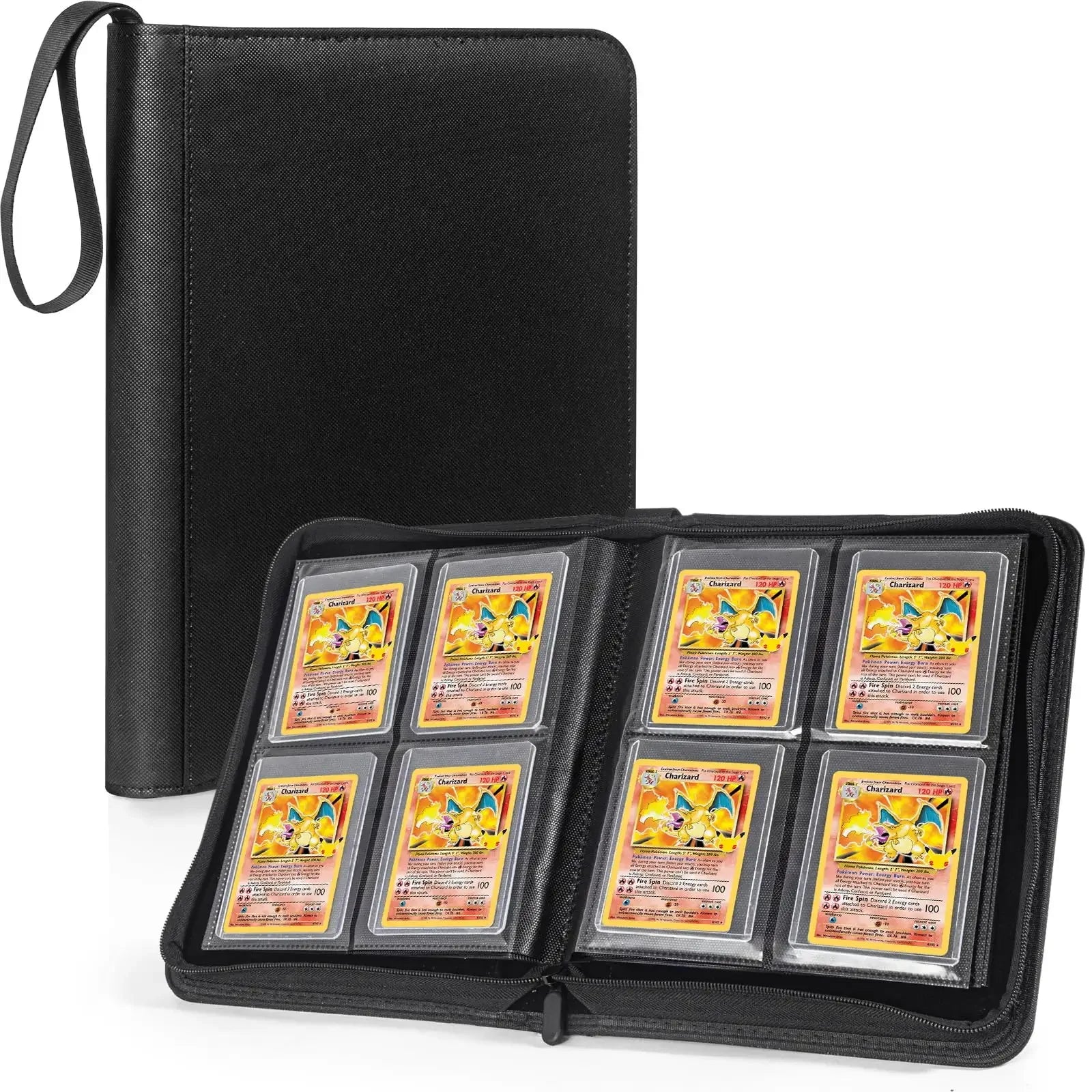 Junmei Customized Cover 4 Pocket Toloader Binder Trading Baseball Card Album Collectors 3x4 Top Loader Zipper Binder