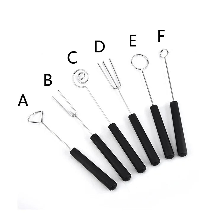Manjia 304Stainless Steel Chocolate Forks Creative Chocolate Cheese Fondue Fruit Fork for Handmade Chocolates Bonbons Truffles