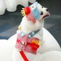 New Arrivals Washable Breathable Cartoon Plaid 100% Nylon Comfortable Spring Summer Cat Dog Harness Set