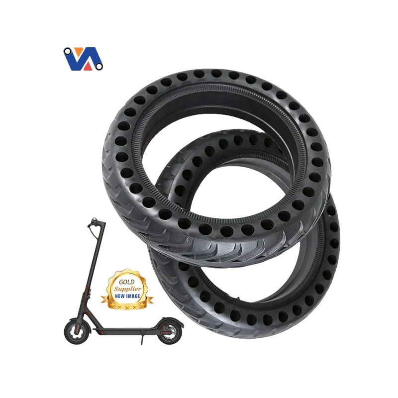 New Image EU Stock 8.5 Inch Black Honeycomb Solid Rubber Tire Electric Scooter Tubeless Shock Absorber Scooter 8 1/2 Solid Tires