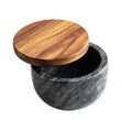 Hot High Quality Marble Thickened Tableware Bowl Marble Insulated Bowl With Round Wooden Lid Marble Stone Spices Fruit Bowl