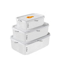 OWNSWING 3pcs Box Airtight Crisper Set Plastic Fruits Keeper for Fridge Reusable Freezer Containers With Lid