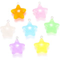 Colorful Glow Stars Resin Charms Accessories Pendants Handmade Jewelry DIY Earring Necklace 26*23mm W329