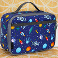 Astronaut-Themed Insulated Lunch Box Soft Mini Cooler for Back School Thermal Oxford Polyester Meal Tote Kit for Kids Boys Girls