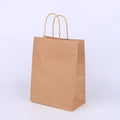 Wholesale Recycled Custom Brown 120gsm Twisted Paper Handle Food Shopping Kraft Paper Bag Square Bottom Paper Bag