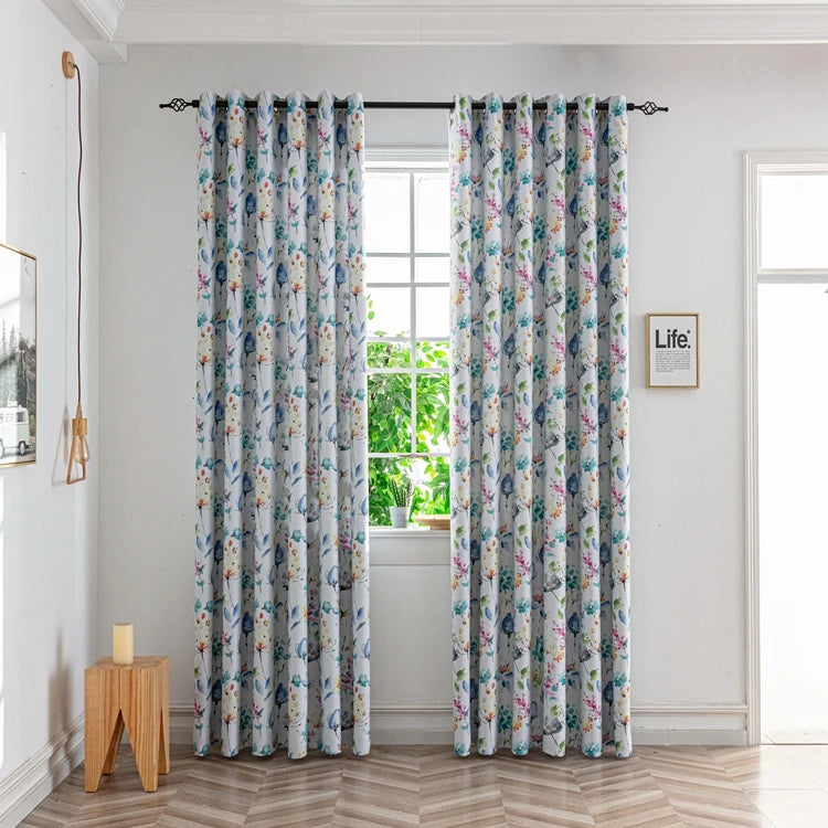 2023 New Cheap Luxury Custom 3D Painting Pattern Printed 100% Polyester European Style High Shading All-Season Blackout Curtains