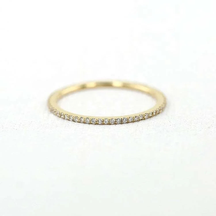 LOZRUNVE Dainty 925 Sterling Silver Stacking Eternity Ring for Women