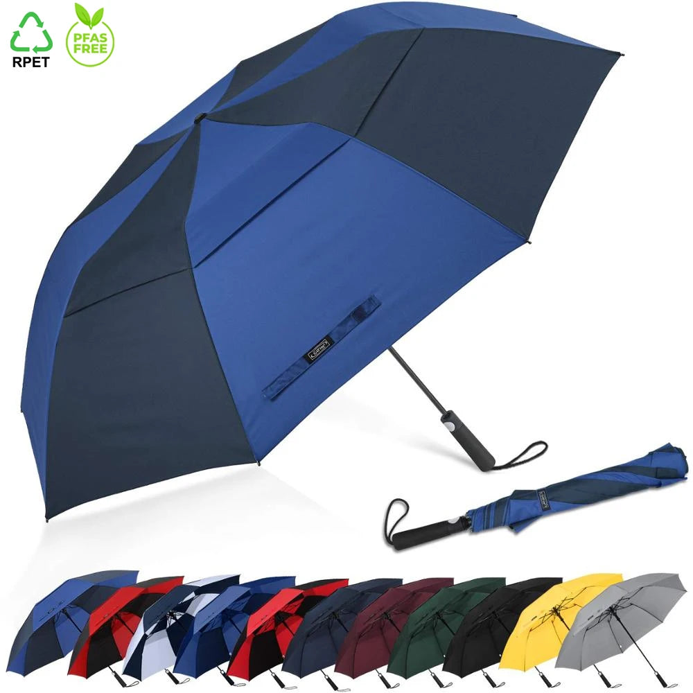Ovida Wind Resistant Fully-Automatic Umbrella Rain  2 Folding Gift Parasol Compact Large Travel Car Umbrellas