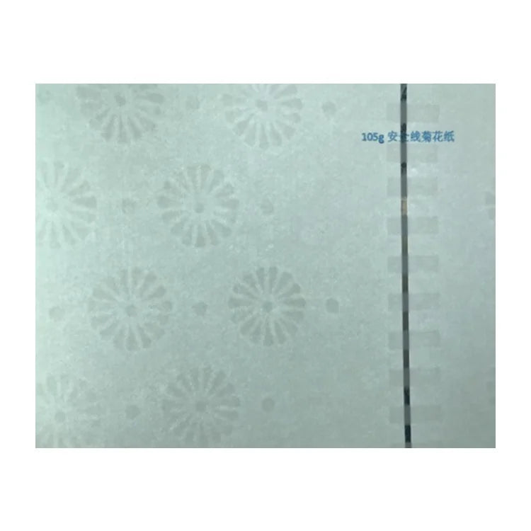 Security Paper Watermark Paper With Security Thread for Certificate Cotton Paper Custom Printing Waterproof Smooth Texture