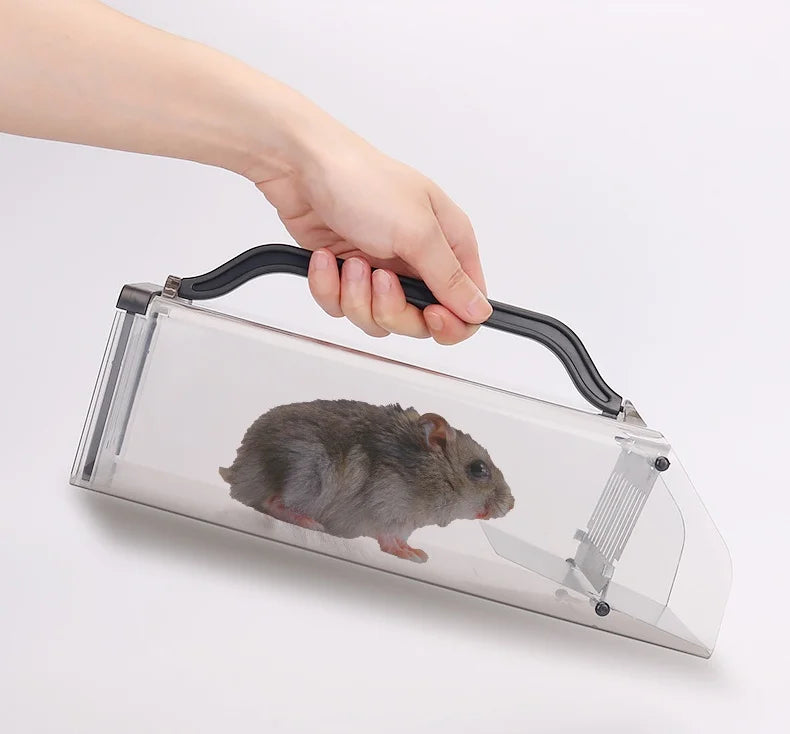 USMILEPET New Arrival Acrylic Mouse Trap Cage Automatic Mousetrap Mouse Catcher Rodents Cage for Household Indoor