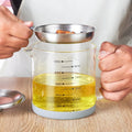 Kitchen Cooking Clear High Borosilicate Glass Vinegar Sauce Condiment Olive Oil Bottle Dispenser Set with Handle