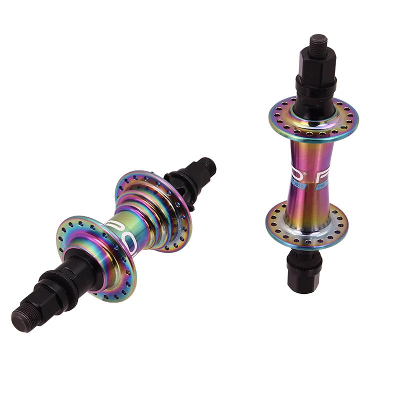 BH003 Bicycle Accessories 36-Hole Cr-Mo Female Axle 14mm 9 Teeth 4 Sealed Bearings Front Position for BMX Bike Rainbow Hub